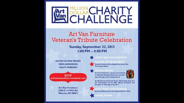 art van furniture to host veterans tribute art van flyer