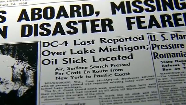 1950 : Airplane Disappears Over Lake Michigan