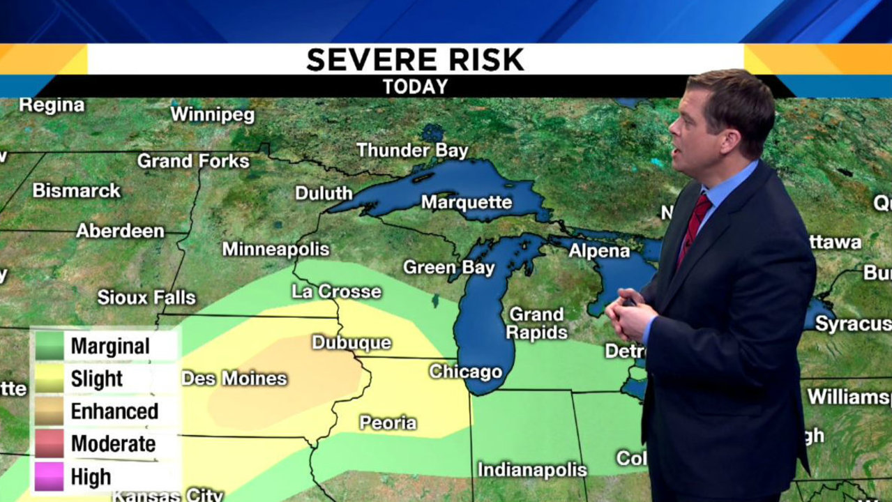 SE Michigan Under Marginal Risk For Severe Weather Today