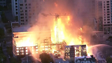 LOOK: Massive inferno at construction site in Oakland, California