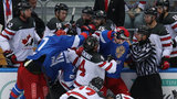 VIDEO: Brawl erupts between Canada, Russia at pre-Olympic ice hockey tournament VIDEO: Brawl erupts between Canada, Russia at pre-Olympic ice hockey tournament