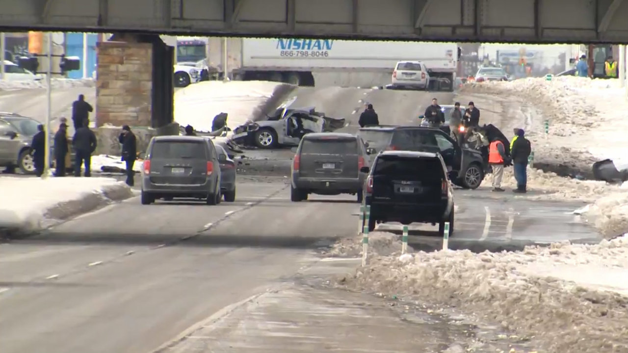Michigan Avenue repoens at Clark Avenue in Detroit after crash