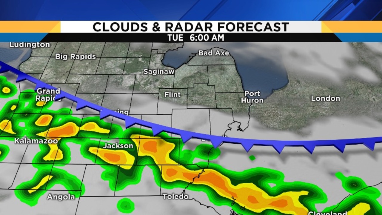Metro Detroit weather: Tracking rain Monday night, into Tuesday morning