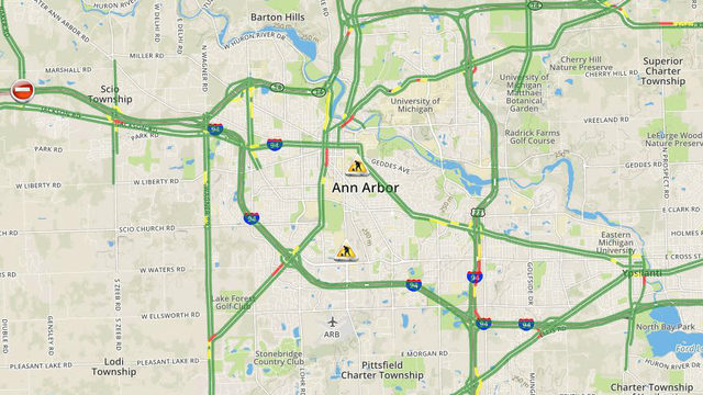 Traffic Map  All About Ann Arbor
