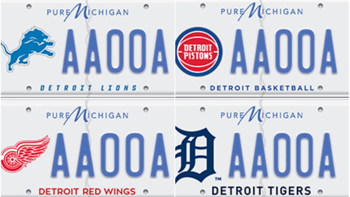 Detroit Sports Team License Plates Now Available How To Get