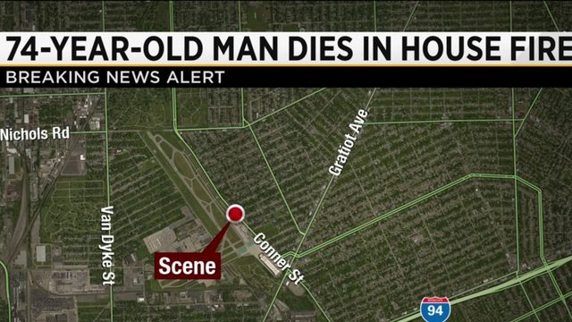 74-year-old man dies in Detroit house fire