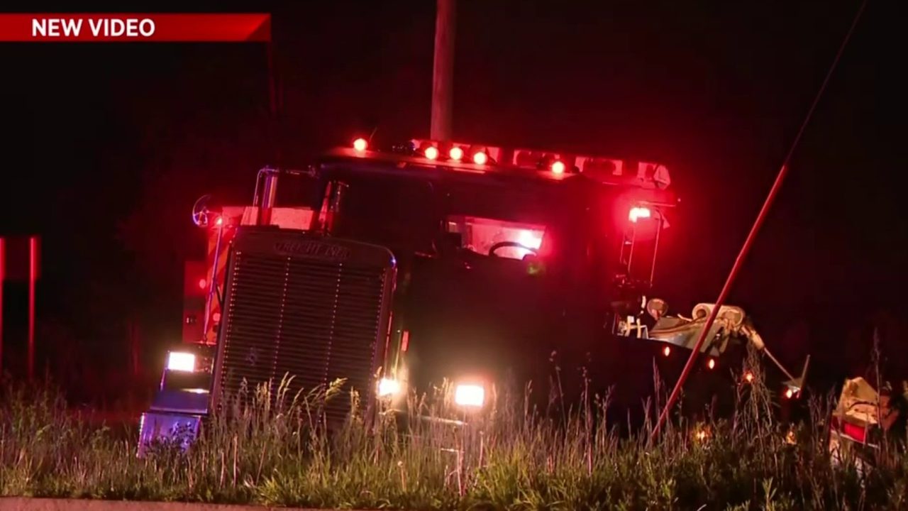 Dump truck goes into ditch near Joy, Beck roads in Plymouth...